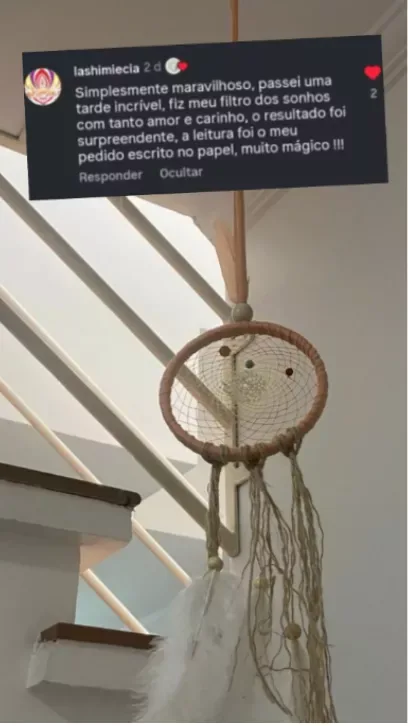 Depoimento de aluna sobre a tarde de criação