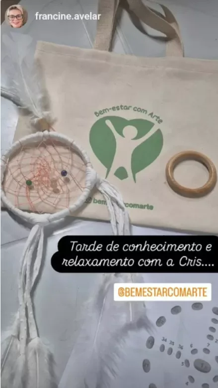Depoimento de aluna compartilhando o que criou